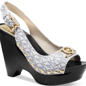 MICHAEL KORS
Michael Michael Kors Charm Sling Platform Pumps Women's Shoes
